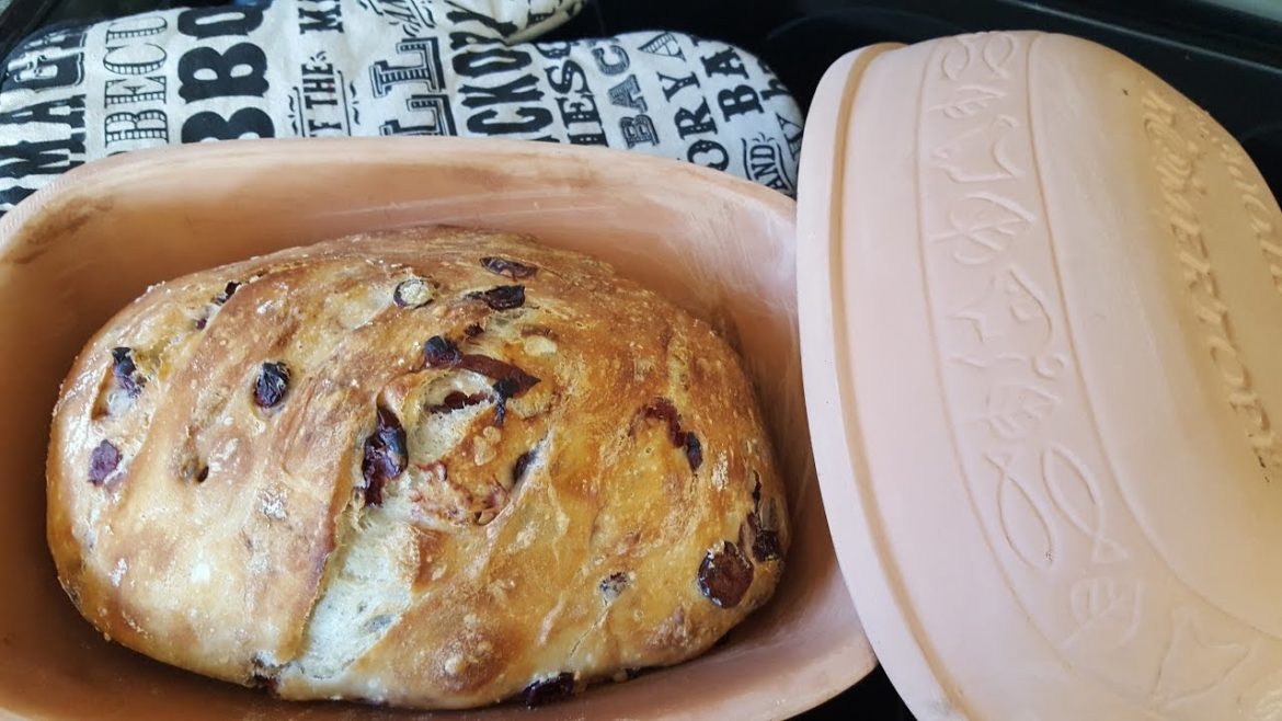 No-Knead Cranberry-Walnut Bread