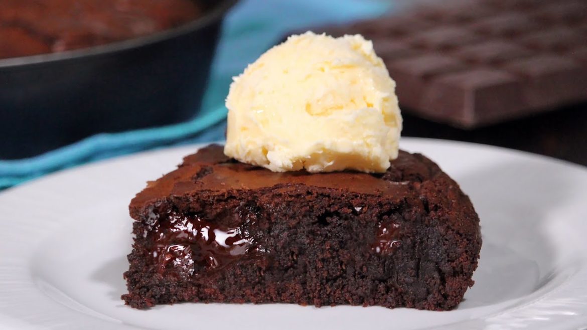 One Skillet Double Chocolate Brownie
